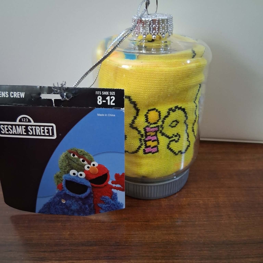 Sesame Street Bright Yellow Socks with Characters